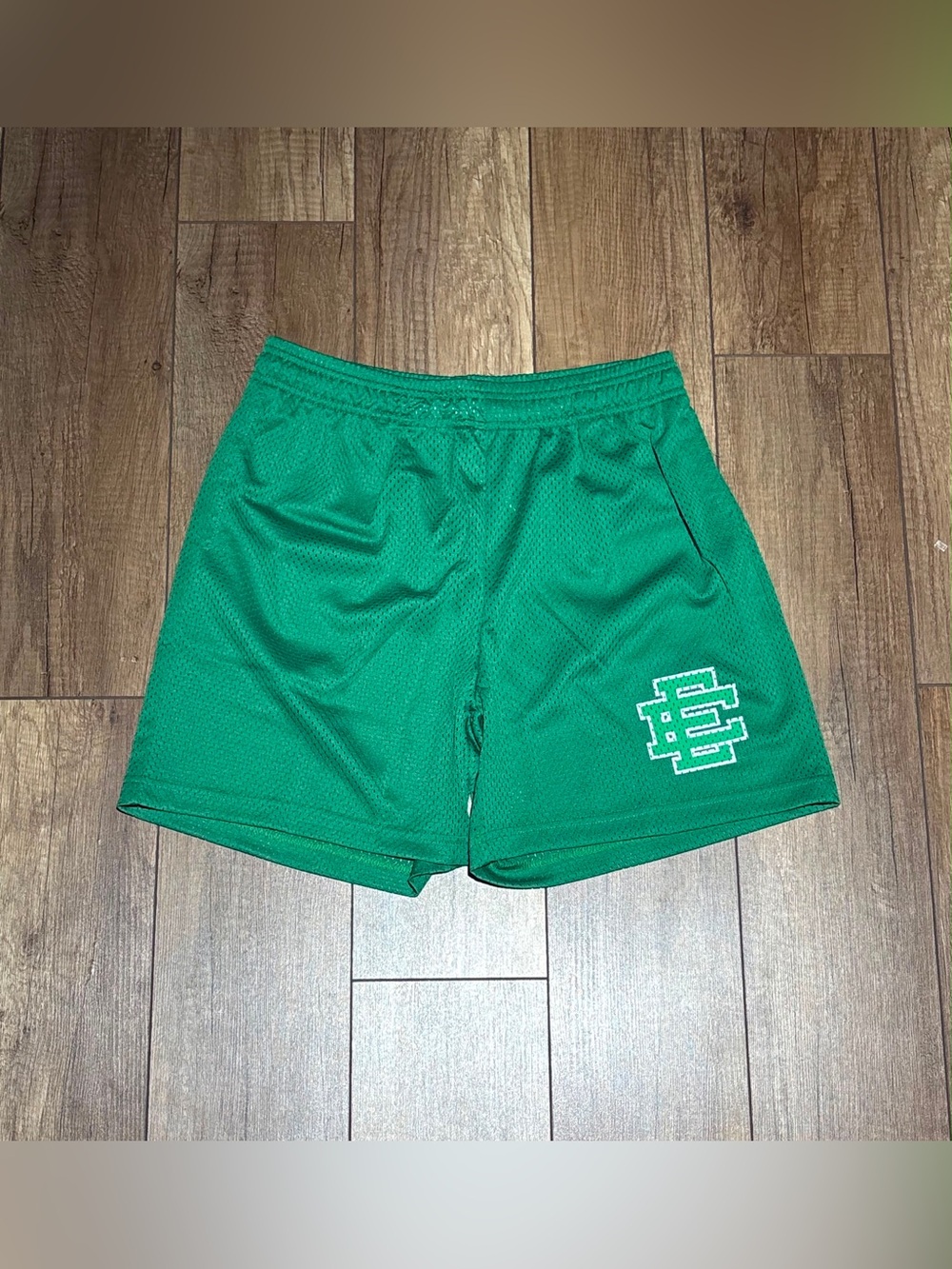 Eric Emanuel EE Plain Green Shorts Mens Size Large